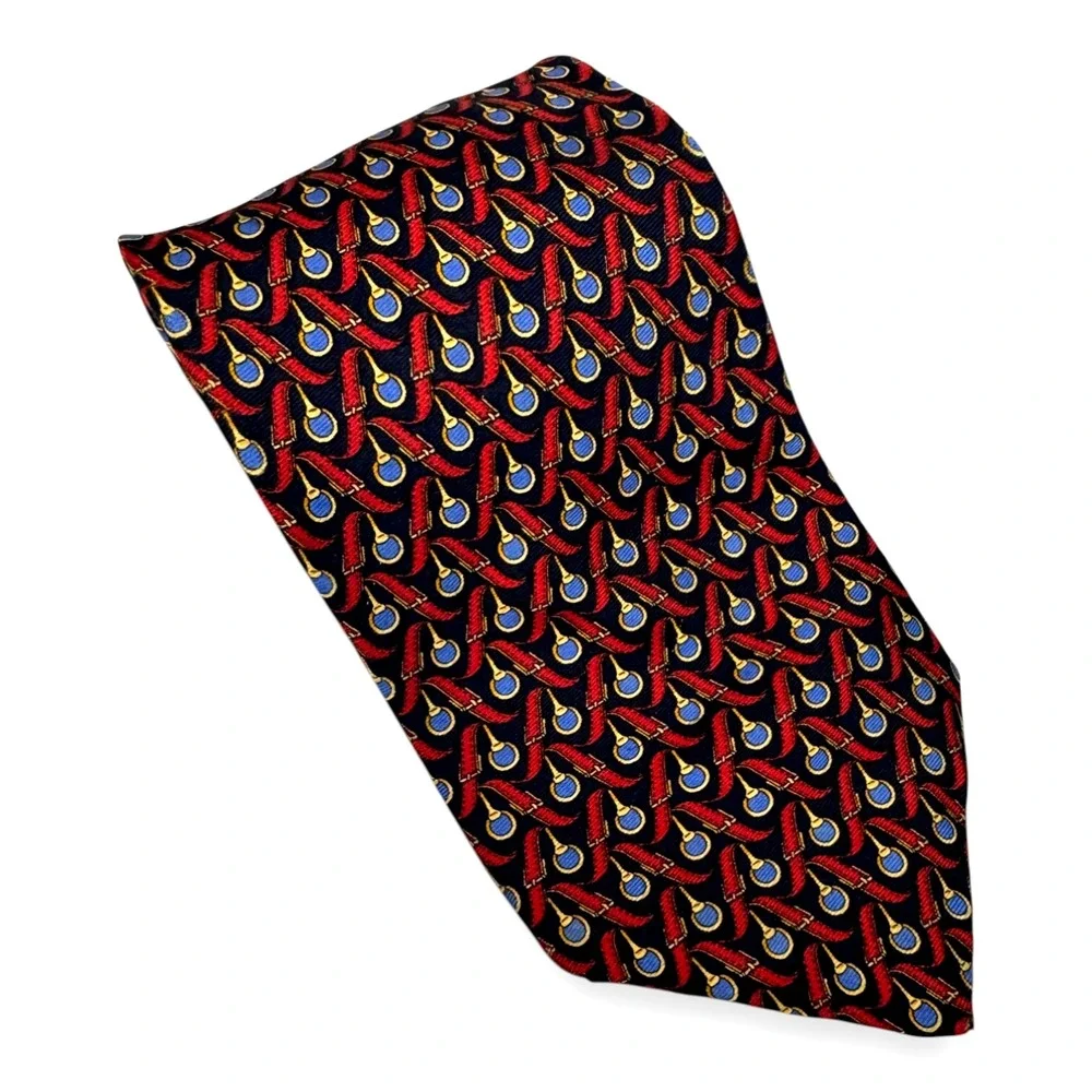 Brooks Brothers Makers 100% Silk Tie Red Blue Made In USA Patriotic Classic‎